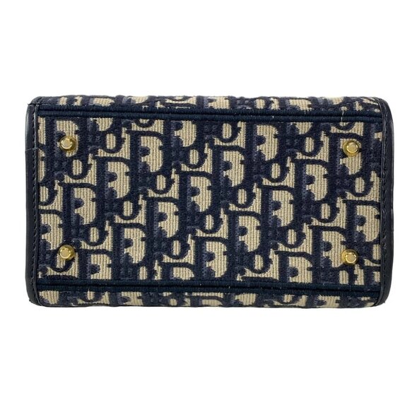 DIOR/ChristianDior Small Boston Bag M8671UZAX_M928 Blue Jacquard - Handbag - Picture 5 of 14